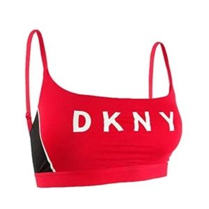 DKNY Cherry Racing Graphic Table Tops Scoop Neck Bralette Size Small NWT